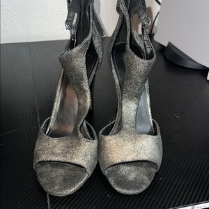 DKNY Glittering Silver Heels